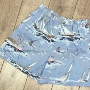 Lauren Ralph Lauren Blue and White Cargo Shorts Nautical Design
